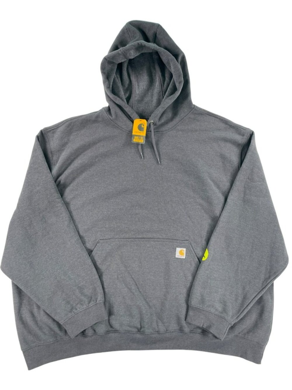 Carhartt Hooded Sweatshirt Loose Fit Gray Midweight Logo K288 Men's Size 5XL NEW